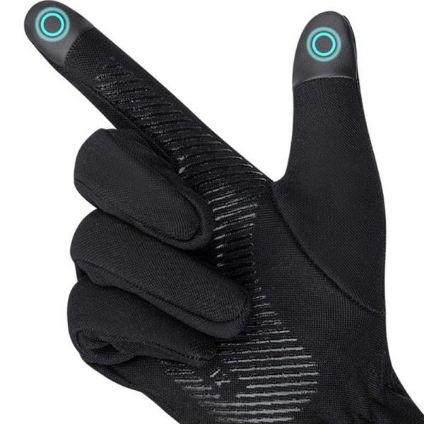 Menn Vinter Vanntett Sykkelhansker Sport Løping Motorsykkel Svart Tynn Medium Black Thin  Medium