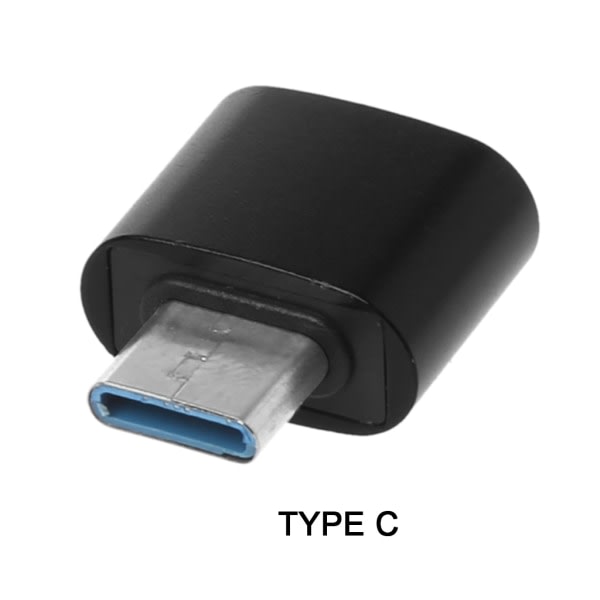 Metall USB C 3.1 Typ C hane till USB 2.0 hona OTG Data Sync Converter Adapter för S9 S8 Note 9/8 för Huawei Mate 20 Silver