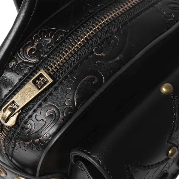 Gotisk Midjeväska Fanny Pack Läder Steampunk Benväska Axelväska