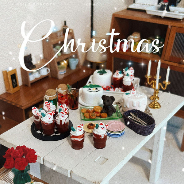 1/12 Dukkehus Chokolade Drik Dukkehus Juledekoration A A1 one size A1 one size