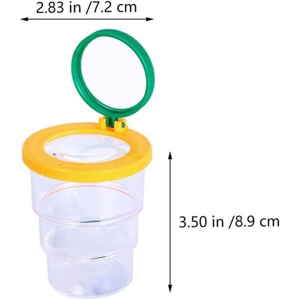 Hyönteisten suurentava katseluväline Infoga Bug Viewer Bug Magnifier Container Critter Insect Cage Science Bug Magnifier Science Nature Exploration Tool (2st)