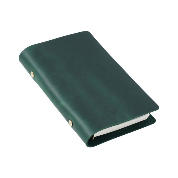 Læder Binder Notesbog A5/A6/A7 Budget Binder Planner til Kvinder Mænd Journaling Mørkegrøn - A6