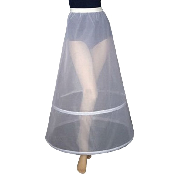 Brudekjoler for kvinner 2 sløyfer A-linje ankellengde Hel underkjole Enkeltlags elastikk
