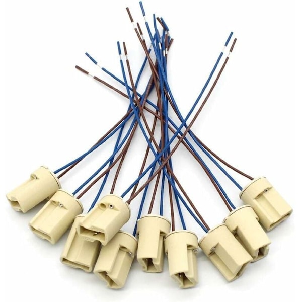 10 stk. G9 Lampeholder, G9 Keramisk Base Sokkel med 150mm Teflon Tråd til G9 LED Halogen Pærer Hjem