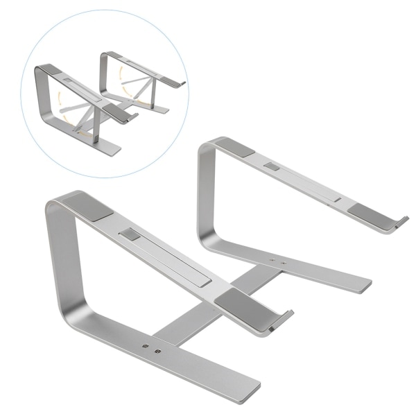 Aluminium Laptopbord för Mac, MacBook Pro Air, Apple Notebook - Ergonomisk Lyftbar Metallställ för Skrivbord