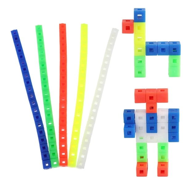 100st Matematik Länkande kuber Sammankopplade Räkneblock K One Size One Size