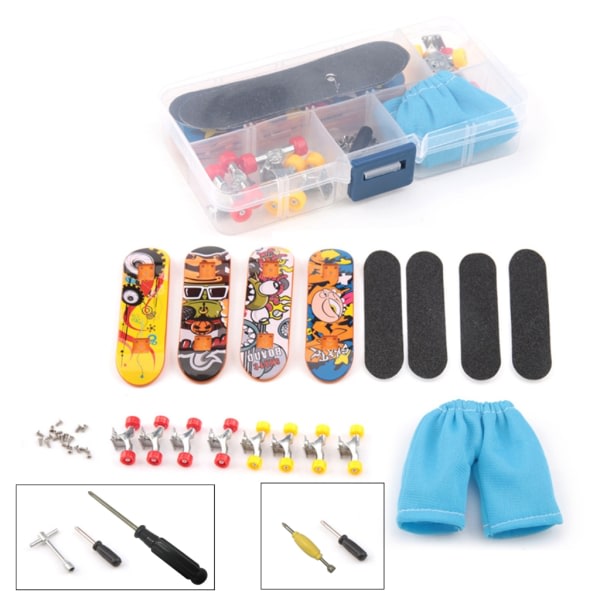 Mini Fingerboard DIY Kit Legetøj til Teenagere Voksne Nyhed Finger Skateboard med Legering Lag Boy Fødselsdag Gave null - 2