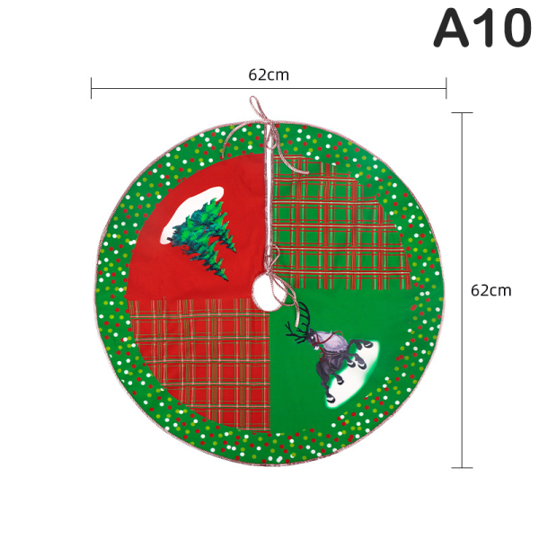 Joulukuusen hame Tecknad Tomten Lumiukko Joulukuusen hame A10 yksi koko A10 one size