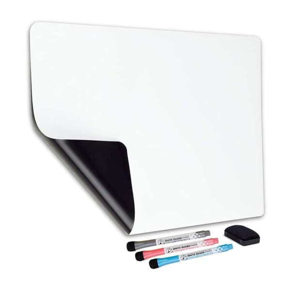 Magnetisk whiteboard-ark med viskelædermarkører til køleskab indkøbsliste null - 2