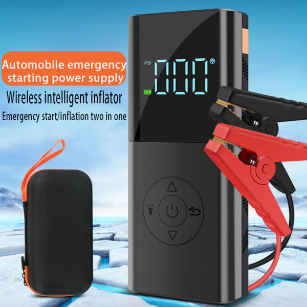 10400mAh Genopladelig Bil Luftkompressor 12V Bil Strømoplader Bank 150PSI Dæk Pumpe