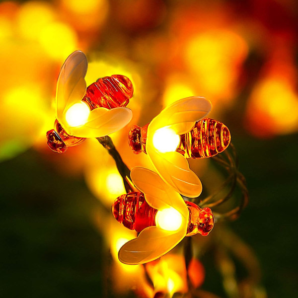 13,1 FT 40 LED Bee String Lights Bee Fairy String Lights Fancy B