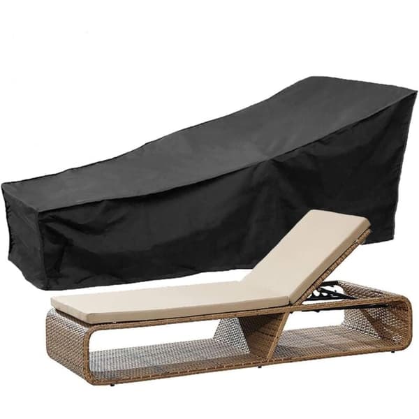 Trädgårdsdäckstolsöverdrag, 210D Polyester Vattentätt Dammtätt Hopfällbart Solstolsskydd - 210x 75 x 80 CM