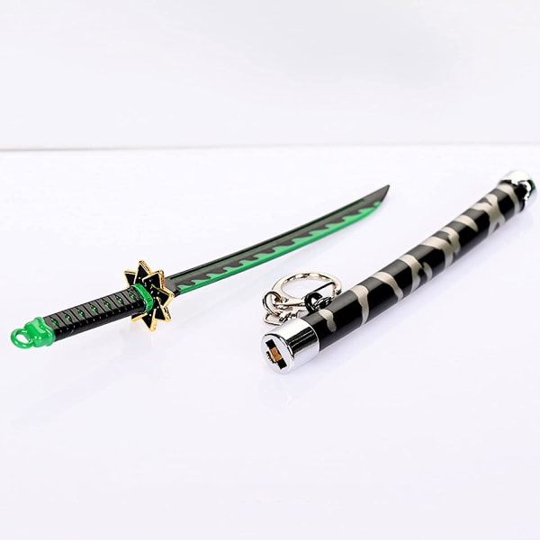 Demon Slayer Sværd Mini Katana Nøglering Anime Figur Tanjiro Til Mænd Kimetsu No Yaiba Zenitsu Nøglering Cosplay Hængende