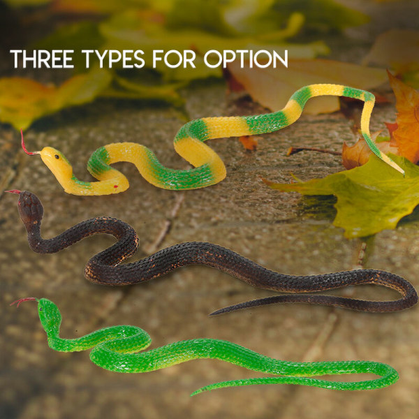 Simulering Svart Gummi Slange Kunstig Slange Hagedekorasjon Tricky Morsom Leke, modell: type1