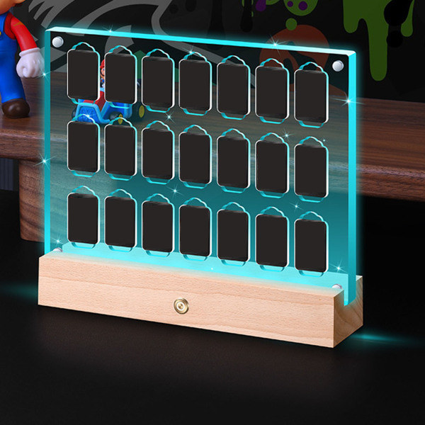 Trälysande bas för Switch-Oled/Lite - 21-i-1 Transparent magnetiskt fodral NS-spelkortförvaring Tillbehör null - B