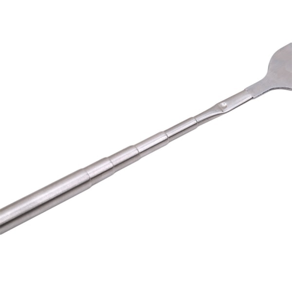 Sølv rustfrit teleskopisk udtrækkelig gaffel middag frugt dessert Sølv one size Silver one size