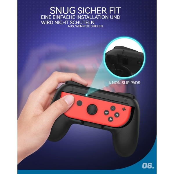 Yhteensopiva Nintendo Switch JoyCon Grip Bracket Gaming C