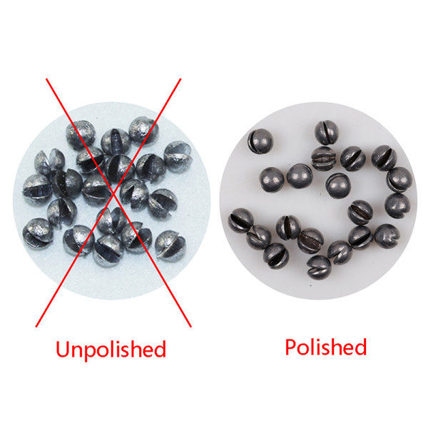 100 st 2,0 mm-4,0 mm flugbindande slitsade volframpärlor set 100PCS