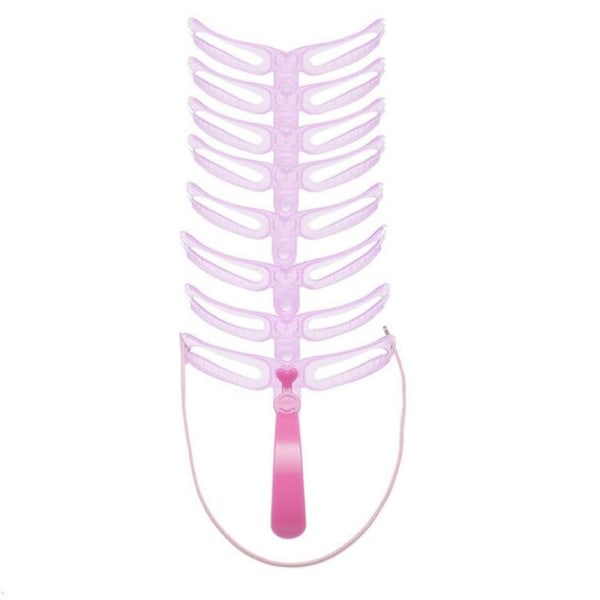 8 stk øyenbrynssjeblonger med håndtak og stropp Vaskbar gjenbrukbar Lilla onesize Purple onesize