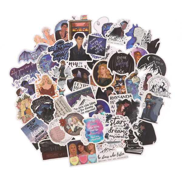 60st Acotar Merchandise Stickers Bokgrafik