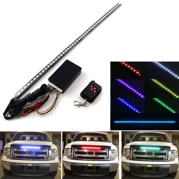 RGB LED Knight Rider Scanner Valolista Monivärinen LED-salama Strobe Grill Valo Auto Kuorma-auto Sisä- Ulkovalaistus