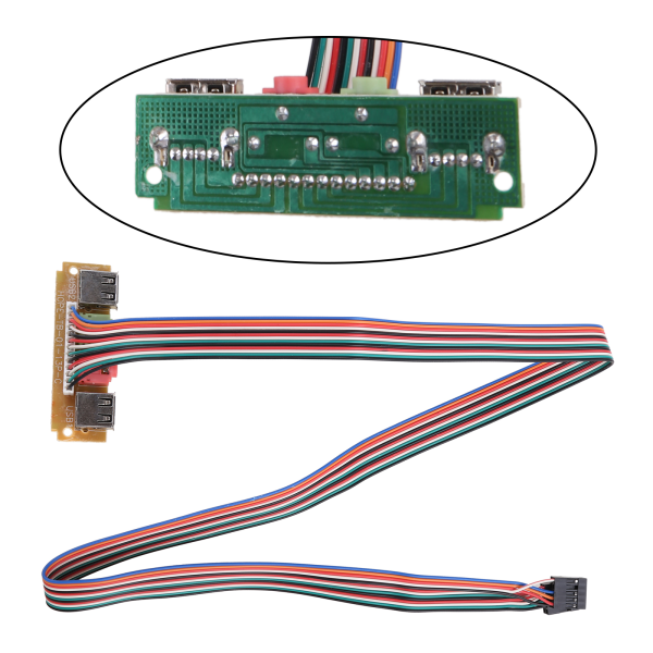 USB PC-computer til kabinet 6CM frontpanel USB-lydport mikrofon hovedtelefonkabel Compu