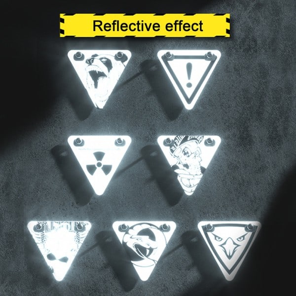 Pyörän heijastinkyltti logo Pyöräkolmio Tiny Reflector Cycli Gray C Gray C