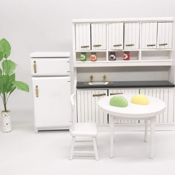 1:12 Mittakaava Miniatyyri Nukkekoti Jääkaappi Malli Leikkikalu Jääkaappi Ilmainen
