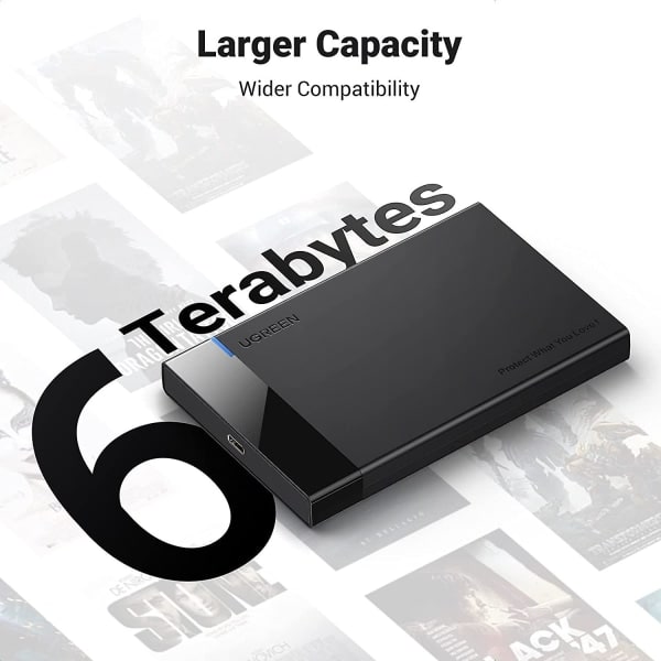 2,5\" hårddiskhölje USB C 3.1 Gen 2 till Sata Iii 6gbps för Ssd Hdd 9,5 7mm externt case med Uasp-kompatibelt med Wd Seagate Tos