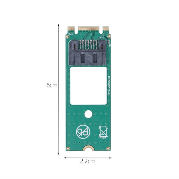 M.2 NGFF til 7-pin SATA Konverter SSD SATA 3.0 Adapter Detektion A1