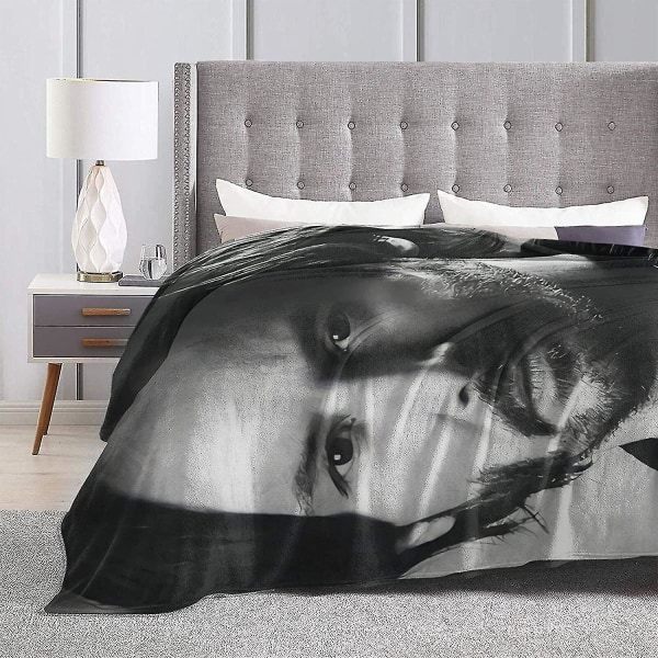 Keanu Reeves Pehmeä ja mukava lämmin fleece-peitto sohvalle, toimistolle, sängille, autoon, leirintäalueelle, mukava pörröinen plyysi heittopeitto rantapeitto - d209 50x40in 125x100cm