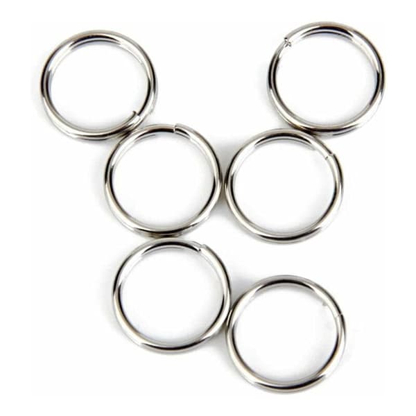 Nyckelringar med delad ring 1,2 mm x 12 mm Förpackning med 100 st - Silver