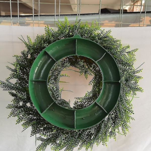 Påskekransdekorasjon blandede blomster og grønne blader krans for ytterdøren innendørs veggvindusdekorasjon 40cm 40cm