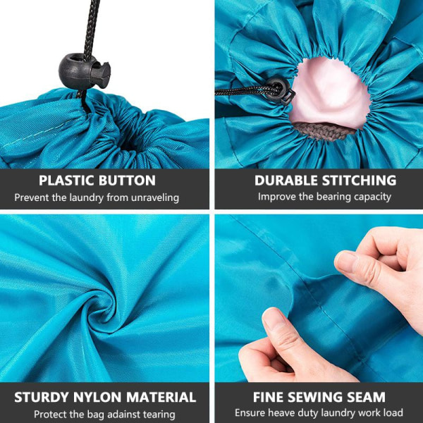 Tvättpåse Resväska Förvaring Förvaringspåse Tvättkorg hine blue one size blue one size