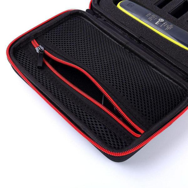 1/3 Partakoneen säilytyslaatikko pehmeällä vuorella Philipsille Red Zipperille 1Set Red Zipper 1Set