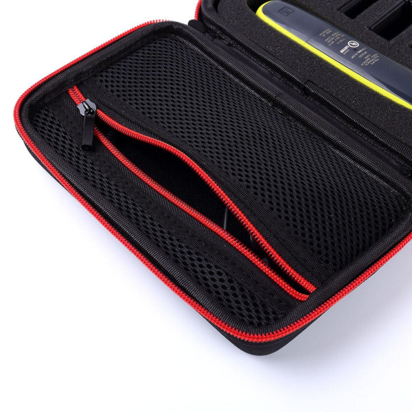 1/3 Rakapparat Förvaringsbox med Mjukt Foder för Philips för Red Zipper 1Set Red Zipper 1Set
