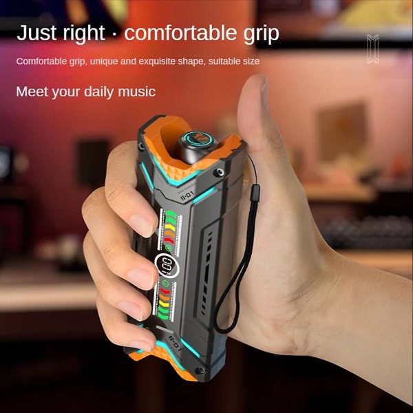 Digital Display Side Magnetic Mecha Trådløst headset Bærbar brusreducerende hodetelefon for treningsvandring rød red