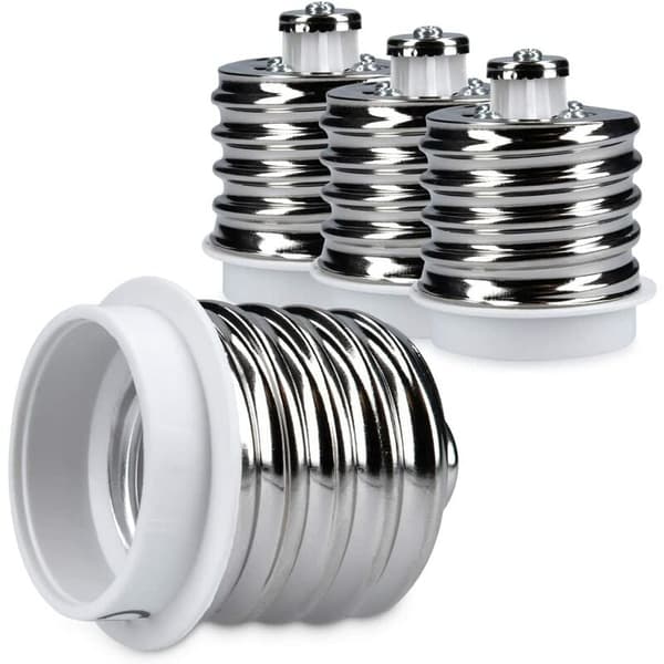 4x Sokkeladapter - E40 til E27 Sokkelkonverter - E27 Base Lampeholderadapter for LED Halogenpære