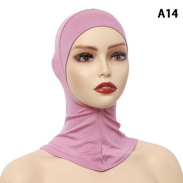 Enfärgad undersjal Hijab-mössa Justerbar Stretchy Turban Ful A14 ONESIZE A14 ONESIZE