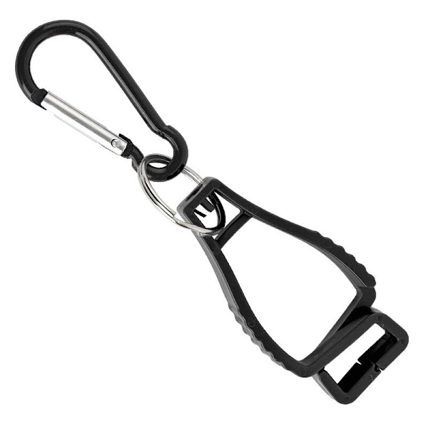 Arbejdshandskeclips, sikkerhedshandskeholder, 4-delt sæt til arbejdshandsker (sort)
