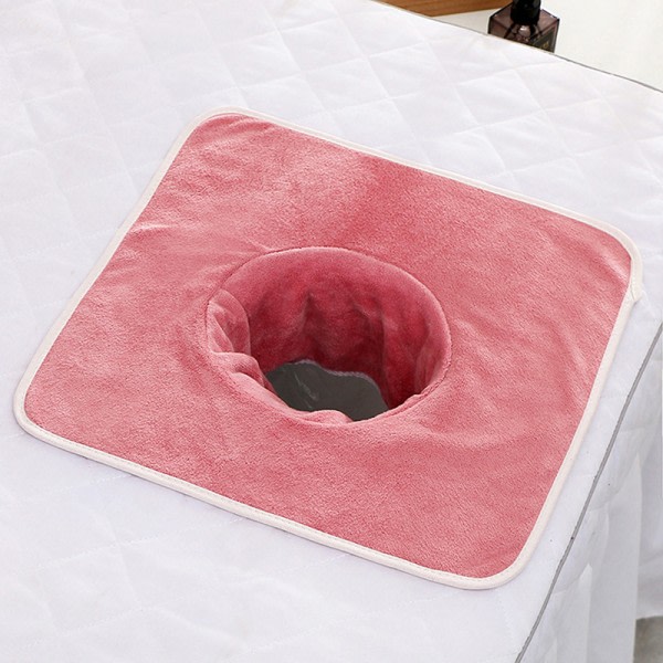 35*35cm Beauty SPA Massagebord Planking Ansiktshandduk med hål Pink one size Pink one size