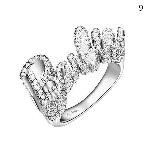 Barbie Open Ring 925 Sterling Silver Kvinnlig Mode Ring Jewel 9