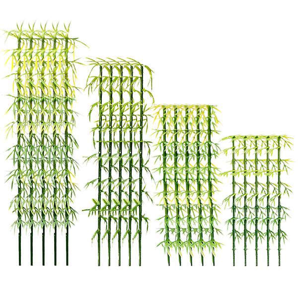 20st falska bambuträd Mini Trädgårdslandskap Bambu Plast Bambuträd For LandskapGrön Green