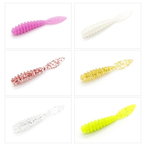 30 st/parti Fiske Mask Bete Mjuk plastbete F F F