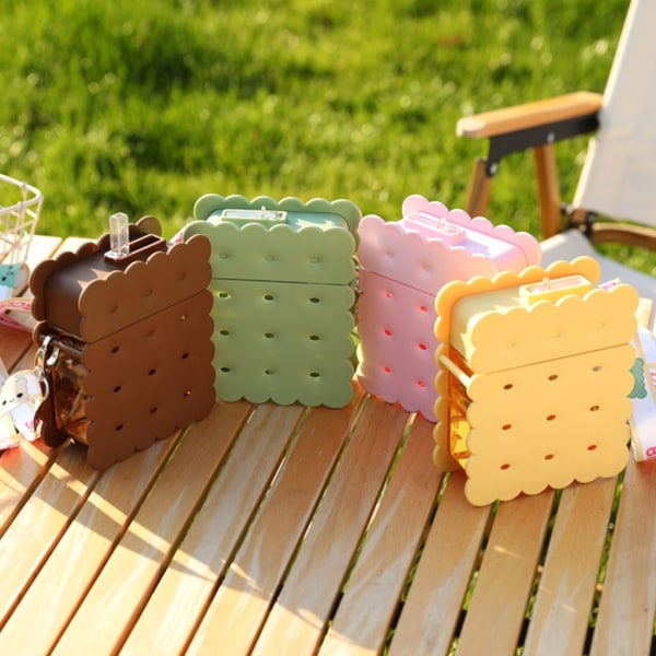 Udendørs Sports Biscuit Vandflaske Skoleartikler Sød Æstetisk Fødselsdagsgave Cookie Lækagesikker Vandflaske BPA-fri Pink