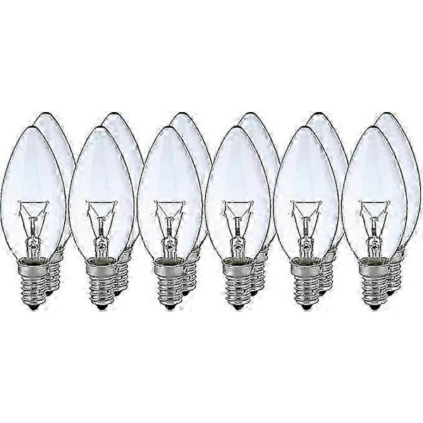 12x 40w e14 light source clear white classic incandescent bulb