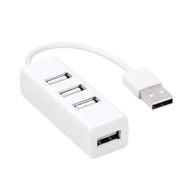 USB 2.0 Hub med 4 Porter - Hvit