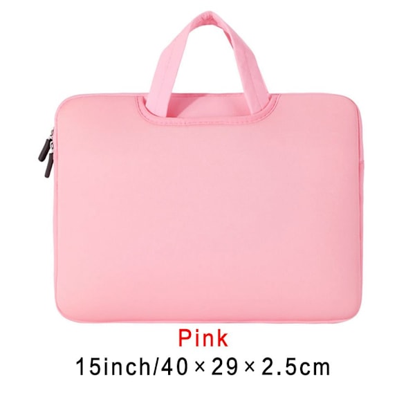 11 13 14 15 15.6 tommer Laptop Taske Til Laptop MacBook pink pink 15 inches