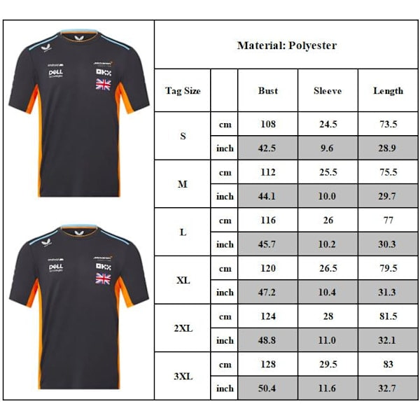 McLaren F1 2023 Officiellt Team Lando Norris T-shirt Phantom Kortärmad XL XL