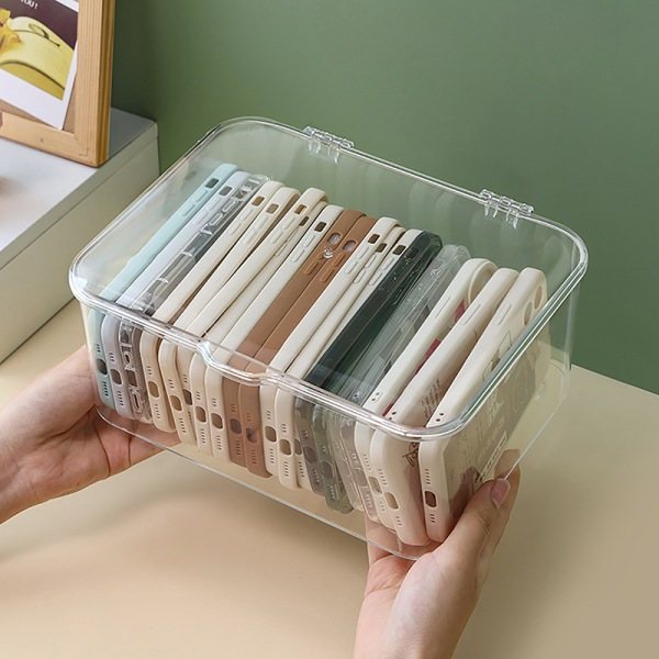 Akryl Förvaringskorg för Mobiltelefonfodral Transparent